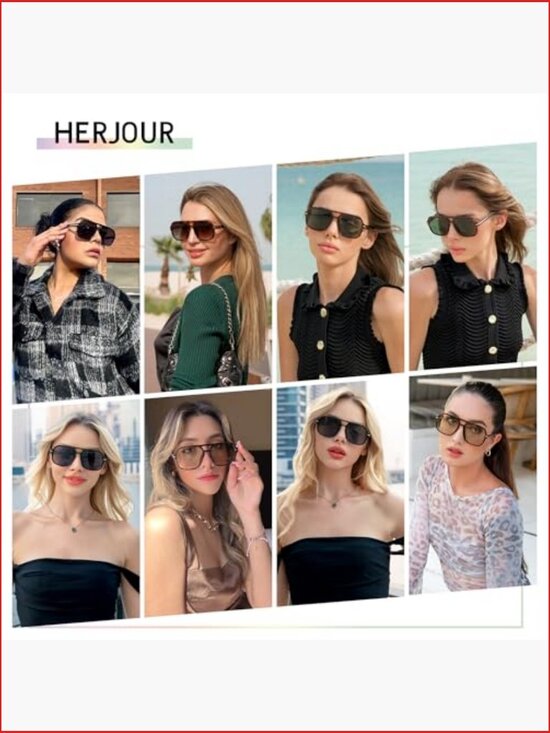 Aviator Sunglasses Oversized Retro Square UV Protection Unisex Adults